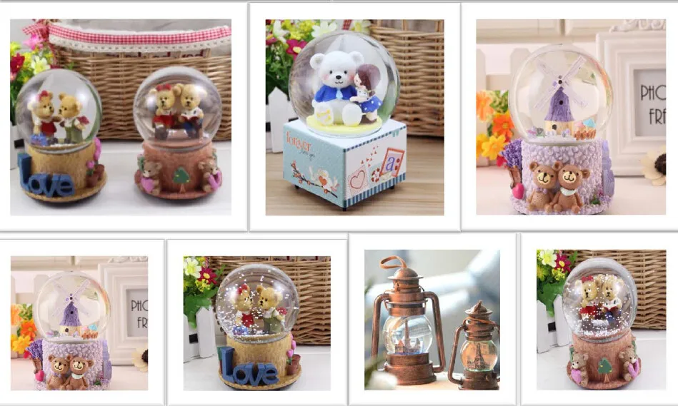 custom snow globe figurines