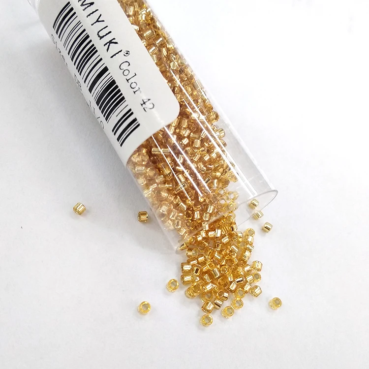 

Japan Handmade Fashion Miyuki 11/0 DB-42 Gold Color Glass Seed Beads For Jewelry Making Opaque Colours Seed, According to color card