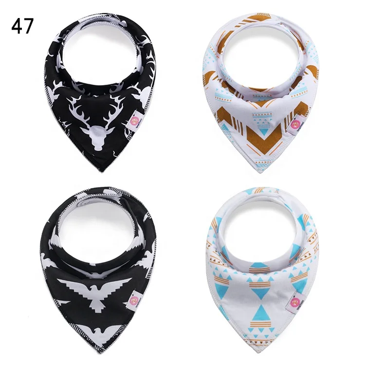

Wholesale personalized organic cotton baby bandana bibs, Customized color