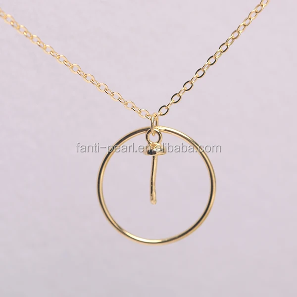 

925 Sterling Silver pearl Cage Pendant Necklace pearl jewelry for women