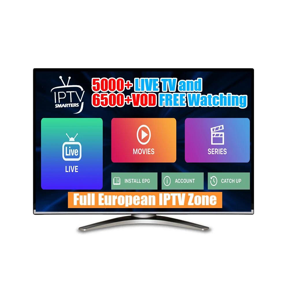 IPTV  Subscription with 30 Countries 3900 live  vod IPTV 1 Year worldwide free movies with iptv resell panel portugal