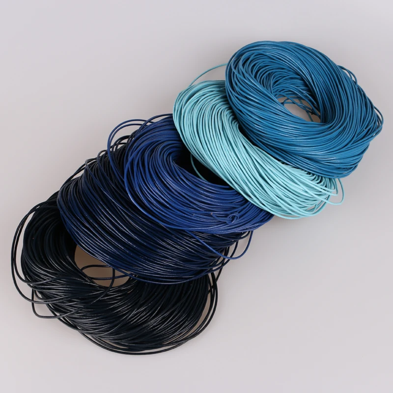 

1.5mm fashion round coloured leather cord, As photo