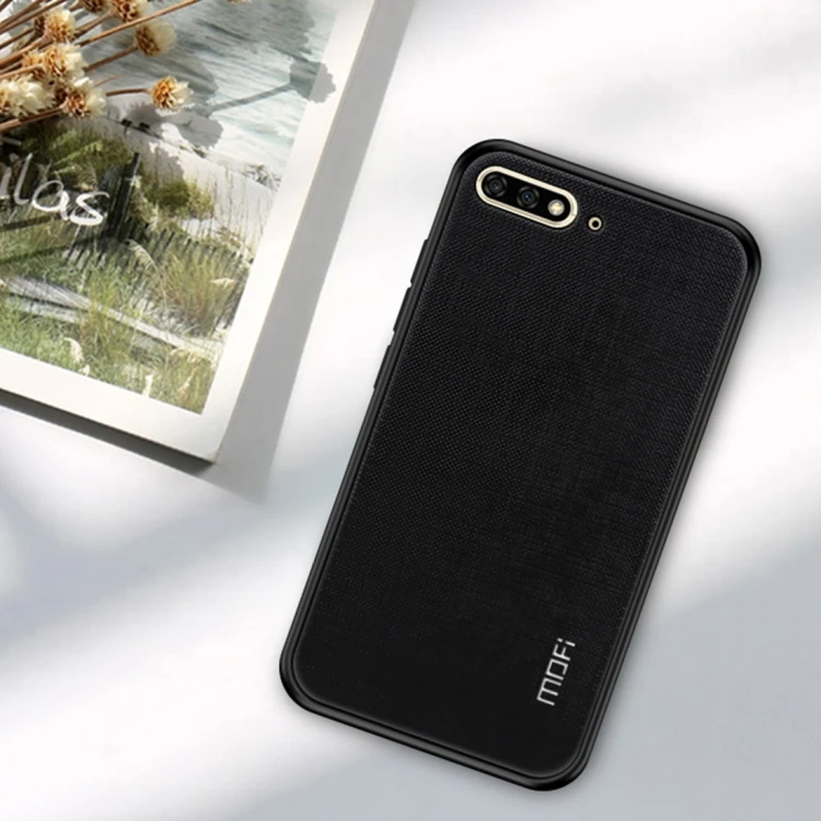 

MOFI Anti-slip Full Coverage PC + TPU + Cloth Protective Back Case for Huawei Y6 2018