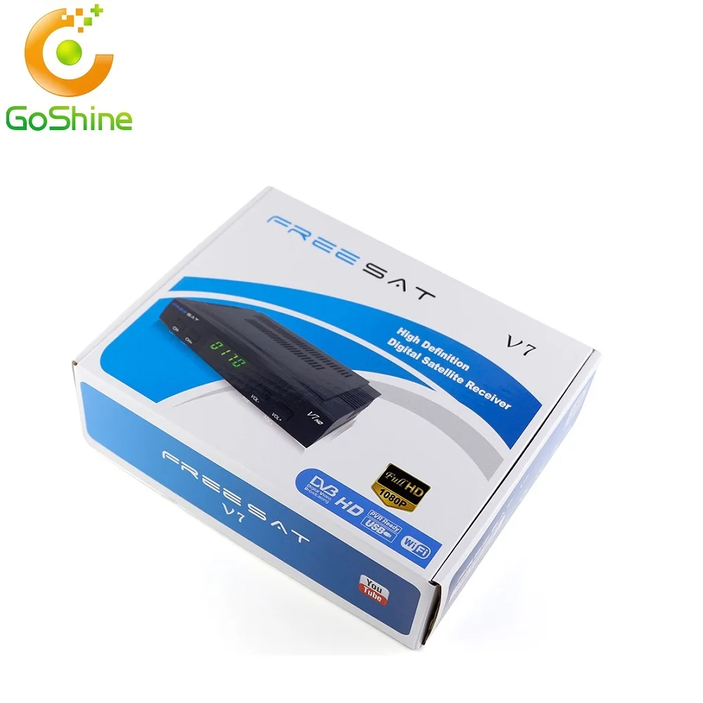 

Wholesale goshine for newest Freesat V7 support Power vu, biss key High Definition digital satellite receiver sate V7