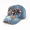 Rhinestone Crown Leisure jean Hat women point drill pearl cowboy hat baseball cap jeans denim baseball adjustable hat