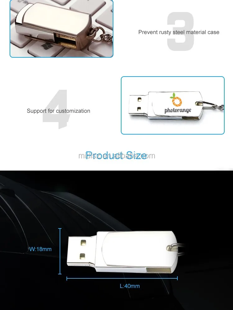 New U Disk 4gb 8gb 16gb Metal Usb Stick 32gb 64gb Pendrive Usb 2.0 3.0 Pen Drive usb flash drive With Key Ring Free Sample - ANKUX.COM