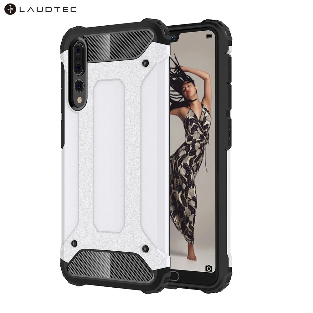 

Laudtec Hybrid Shockproof PC Soft TPU Back Cover Case For Huawei P20 pro, Black;white;silver;navy blue;red;gold;rose gold;etc