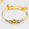 jxx 24k gold Grainy Engrave Customized gold plated baby bracelets and bangles wholesale