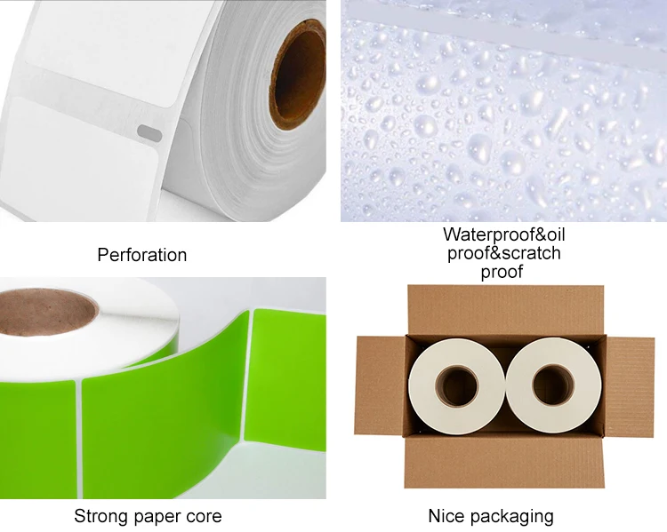 2x1 Inch White Direct Thermal Barcode Labels Sticker Roll For Zebra