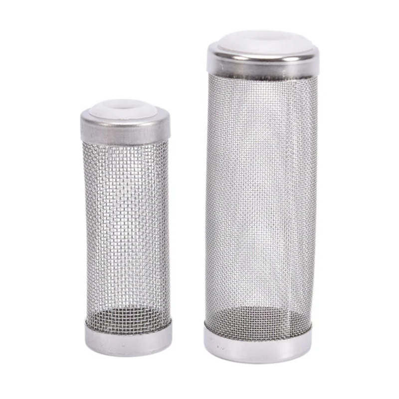 

40 mesh stainless steel fish tank intake strainer shrimp guard filter guard, Silver