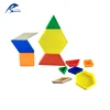 Study learning resources educational science kits 250pcs plastic blocks geometry toy hexagon colorful Shapes