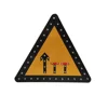 triangle solar powered LED road traffic warning signs