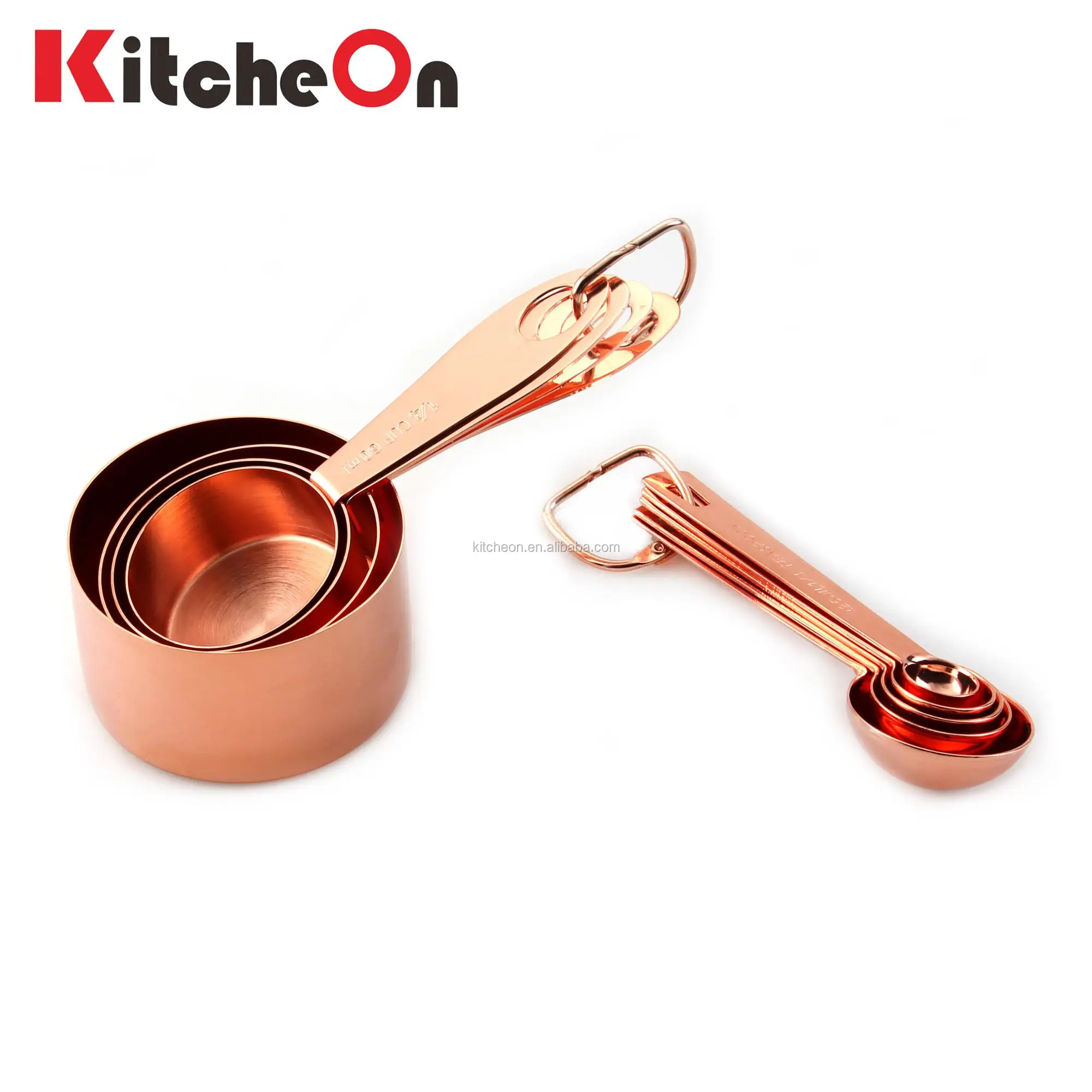 Rose Gold Measuring Cups and Spoons Set 