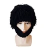 Autumn and Winter Europe and the United States Wool Hat Parent-child Funny Bearded Creative Head Long Grass Handmade Knit Hat