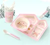 ECO biodegradable bamboo fiber kid's tableware with nice printing