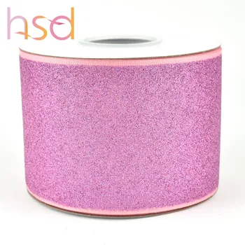 hologram 75mm wholesale pink gold sparkle larger grosgrain glitter ribbon