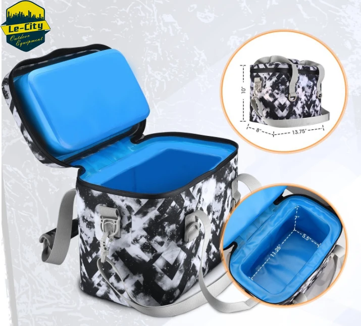 LCW179015 SNOW GRAY WATERPROOF 10CANS INSULATED COOLER BAG tpu WATERTIGH ZIPPER 3