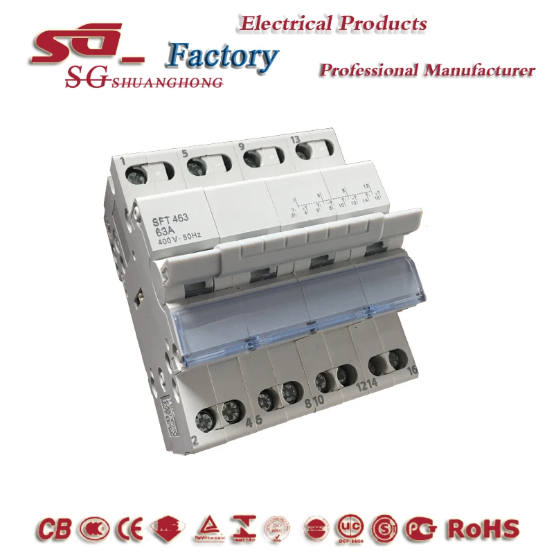 Switch Sw 263 SFT263 63A Manual Changeover Switch for Dual Power Transfer - CE ...