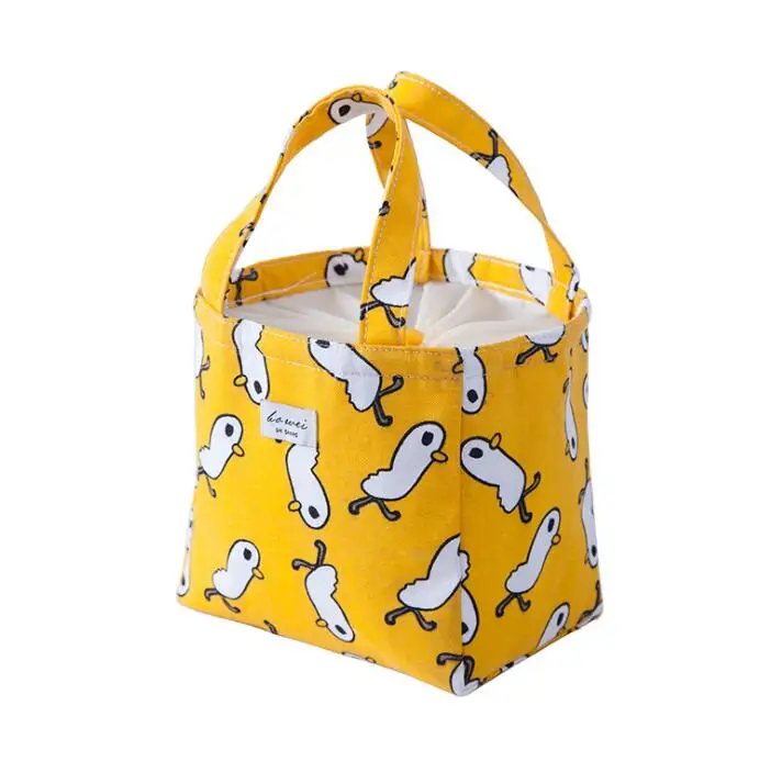 

factory sales cotton canvas cooler lunch food picnic bags