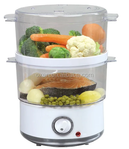 Plastic Fast Heating 8l Electric Steamer/2 Layer Commercial Food