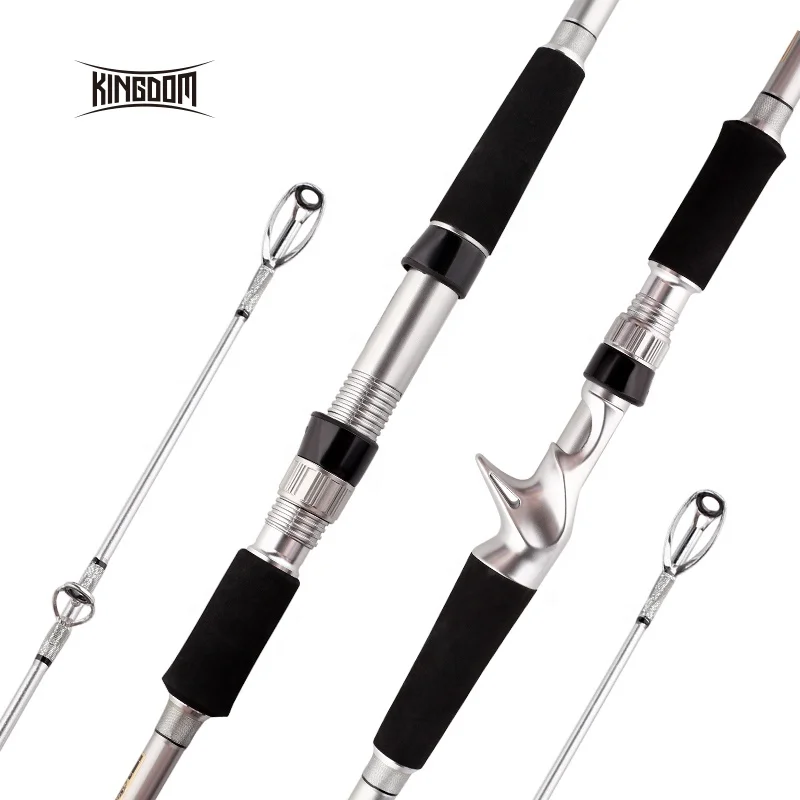 

KINGDOM 2 Sections Wholesale Carbon Fiber Bass Rod Spinning/Casting 2.26 m H Power Pole Portable Fishing Rod