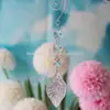 Crystal Crafts Clear Zebra Leaf Beaded Acrylic Curtain Prism Pendant for Chandelier