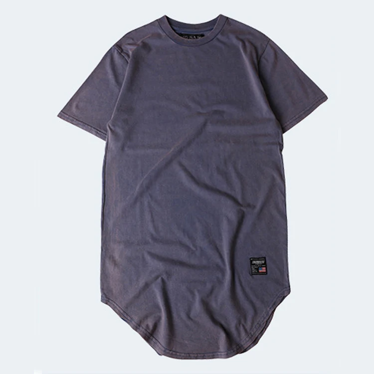 Men Blank Round Neck Cotton Scoop Bottom Dry Fit T Shirt