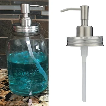 Wholesale Mason Jar Glass Decorative Liquid Soap Dispenser Bottle