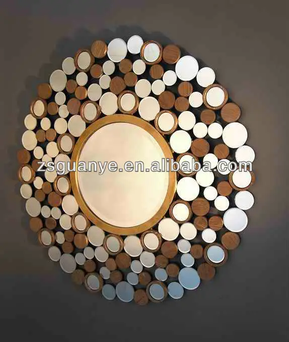 Hot Sale Modern Design Starburst Artistic Decorative Wall Mirror Wall Decor With Round Element