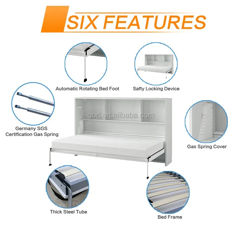 Horizontal Folding Single Wall Bed Murphy Bed With Bookcase Cf094cf124 Buy Horizontal Wall