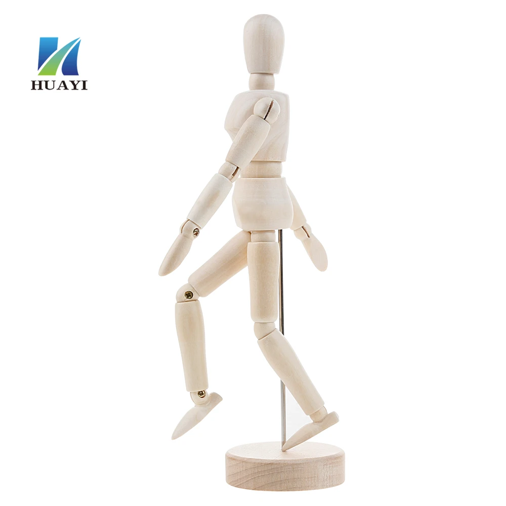 

Wooden manikin for drawing sketching model stand, Natural wood color