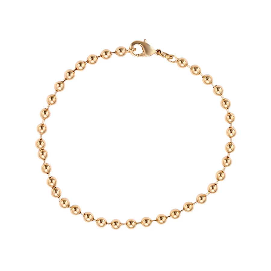 

75185 Xuping fashion jewelry made in China wholesale simple gold bead bracelet for women