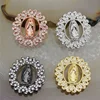 CH-JAB1093 wholesale micro pave CZ charm,fashion jewelry bracelet charm,virgin guadeloupe charm