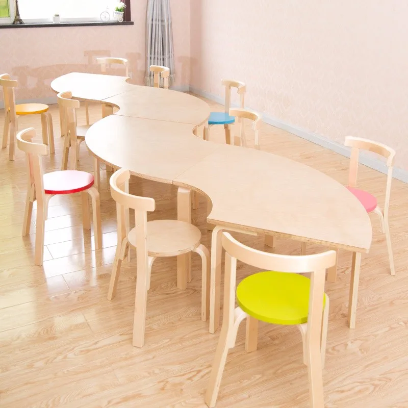 Different Shape High Quality Children Dining Table And Chairs For