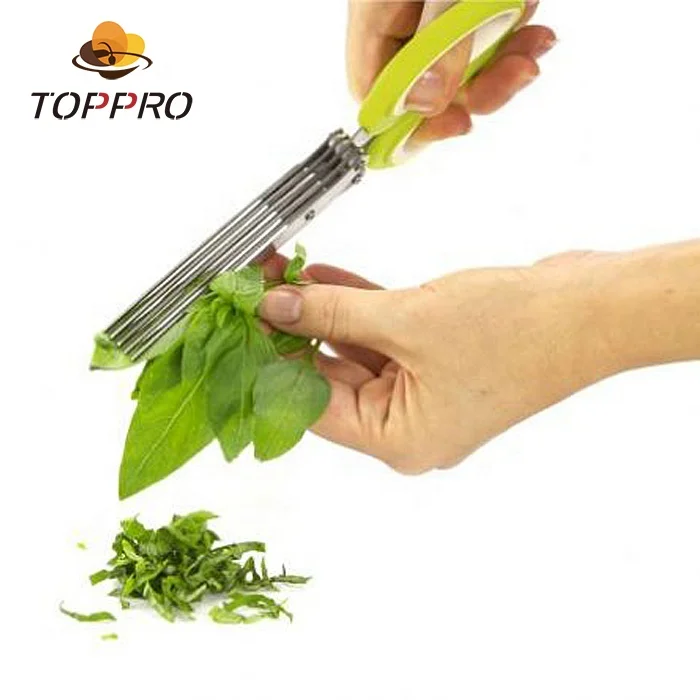 
Home stainless steel 5 blade kitchen scissors multifunction professional laser kitchen herb scissors shears 