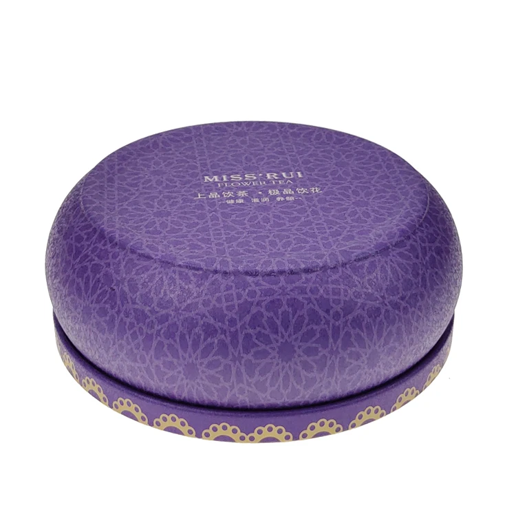 
110*58mm wholesale custom print short round metal candle tin box 