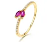 Everyday Style Hot Selling Fashion 14K Gold Ruby Ring for Women