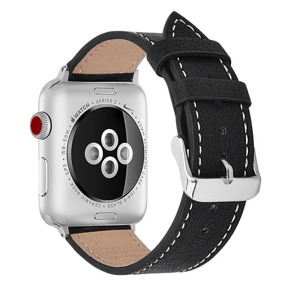 

Wholesale Cheap Price PU Leather Watch Band Strap 22mm Leather Wrist Smart Band for Apple Watch Bands Series 4 38MM 40MM