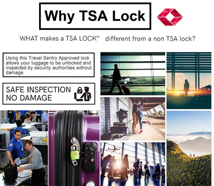 Travelsky Luggage Fingerprint Lock New Keyless Zinc Alloy Portable  Tsa Luggage Lock Smart Tsa Fingerprint Lock