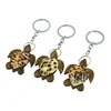 Sea Turtle Key Chain, Cowrie Shell In Wooden Key Chain, Turtle Key ring