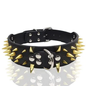 Image of Hot Sale Dog Black Collar Spiked Studded Pet Leather Rivet Newest