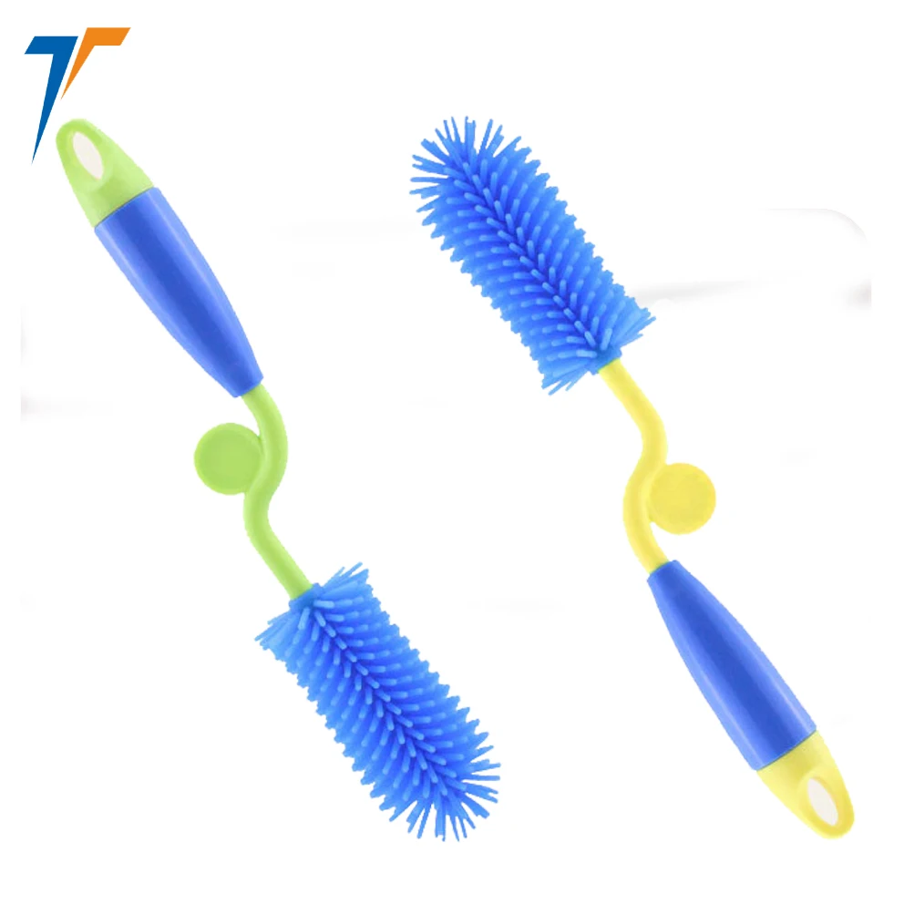 

long handle Bottle scrubber Silicone Kitchen bottle Cleaner For Washing Glass, Baby bottles, Plastic, Water Bottles, Customized