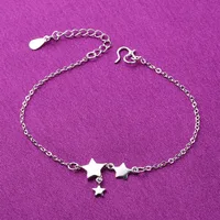 

Women charm anklet star ankle tassel pendant foot chain 925 silver jewelry hotwife anklet