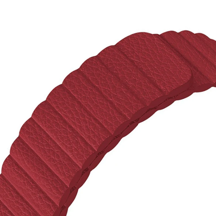 

For Apple Watch 38mm 42mm Leather Loop Band, Black;blue;brown;red and white