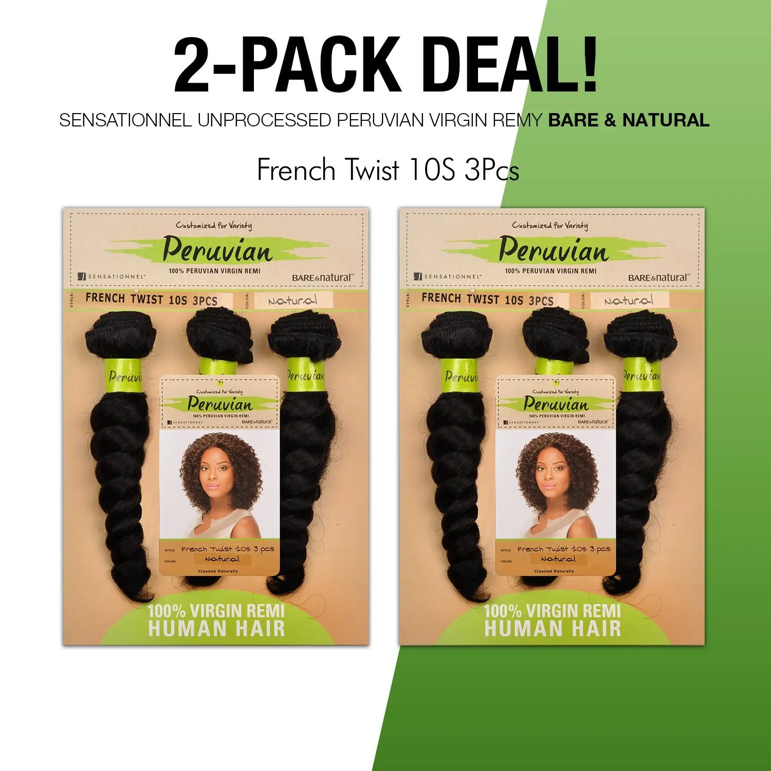 Buy 2 Pack Deals Sensationnel Unprocessed Malaysian Virgin Remy