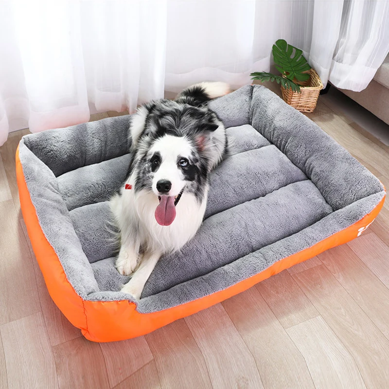 

China Pet Supplies Sofa Mat Comfortable Dog Paw Printing Cushion New Rectangle Soft Plush Small Animal Shaped Pet Bed, Blue,rose,grey,red,green,orange,dark green,coffe, customized