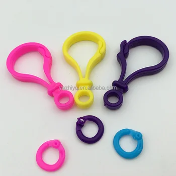 Colorful Plastic Snap Hook Plastic Locking Ring For Accessories - Buy ...