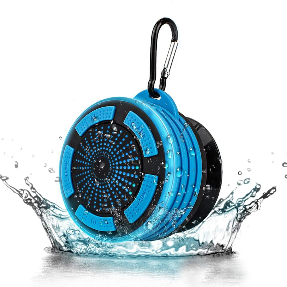 Amazon hot seller buy china oem waterproof bluetooth speaker with carabiner for outdoor sports cycling climb camping