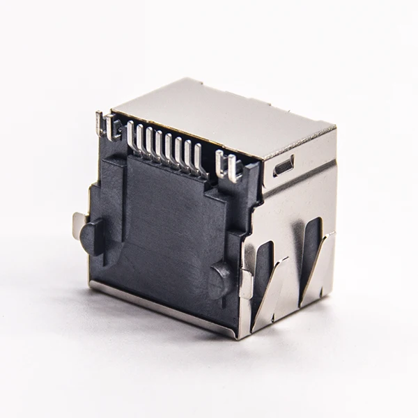 led smt 8p8c rj45 jack connector for ethernet with shrapnel