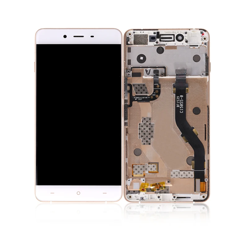 

5.0'' Cell Phone LCD Display For Oneplus X LCD Display Touch Screen Digitizer Assembly Frame, Gold